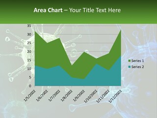 A Group Of Blue And Green Cells With The Words Name Of Presentation PowerPoint Template