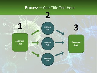 A Group Of Blue And Green Cells With The Words Name Of Presentation PowerPoint Template