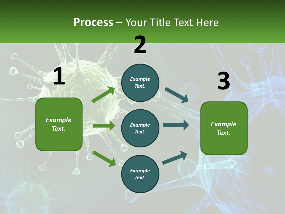 A Group Of Blue And Green Cells With The Words Name Of Presentation PowerPoint Template