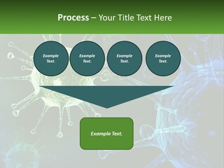 A Group Of Blue And Green Cells With The Words Name Of Presentation PowerPoint Template