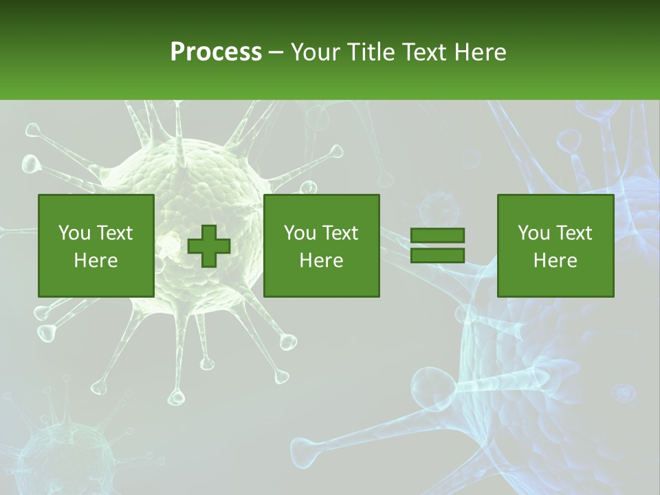 A Group Of Blue And Green Cells With The Words Name Of Presentation PowerPoint Template