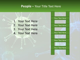 A Group Of Blue And Green Cells With The Words Name Of Presentation PowerPoint Template