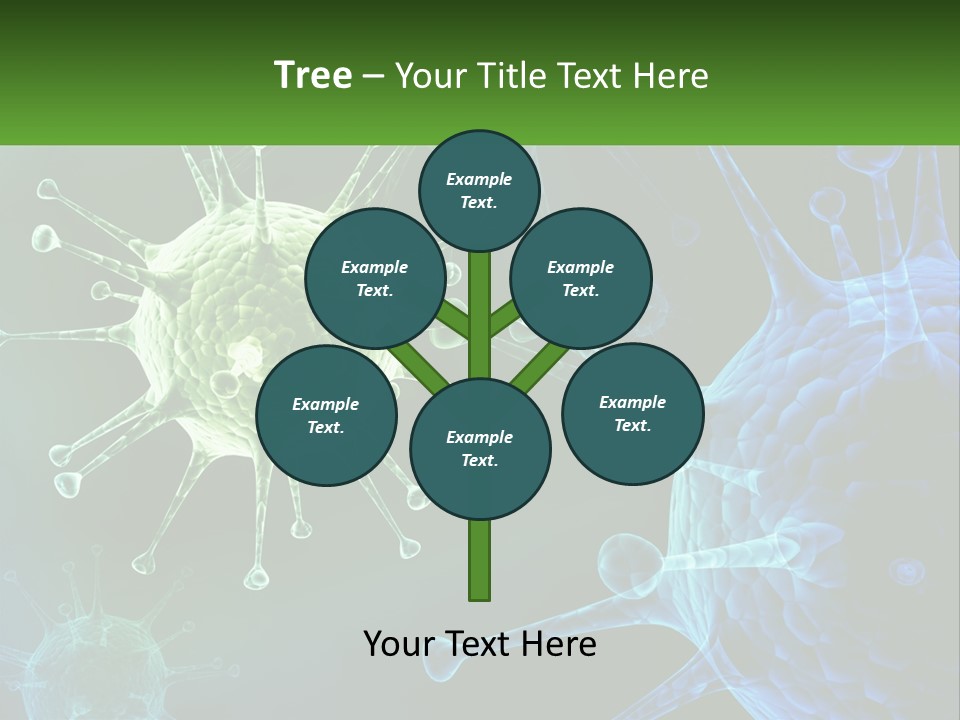 A Group Of Blue And Green Cells With The Words Name Of Presentation PowerPoint Template