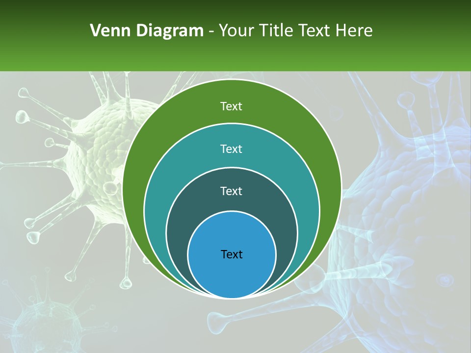 A Group Of Blue And Green Cells With The Words Name Of Presentation PowerPoint Template