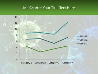A Group Of Blue And Green Cells With The Words Name Of Presentation PowerPoint Template