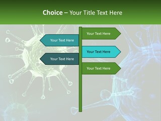 A Group Of Blue And Green Cells With The Words Name Of Presentation PowerPoint Template