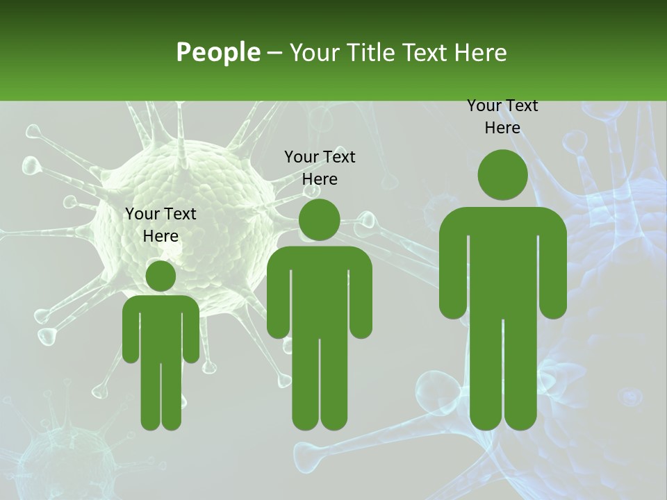 A Group Of Blue And Green Cells With The Words Name Of Presentation PowerPoint Template