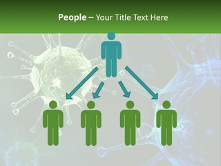 A Group Of Blue And Green Cells With The Words Name Of Presentation PowerPoint Template