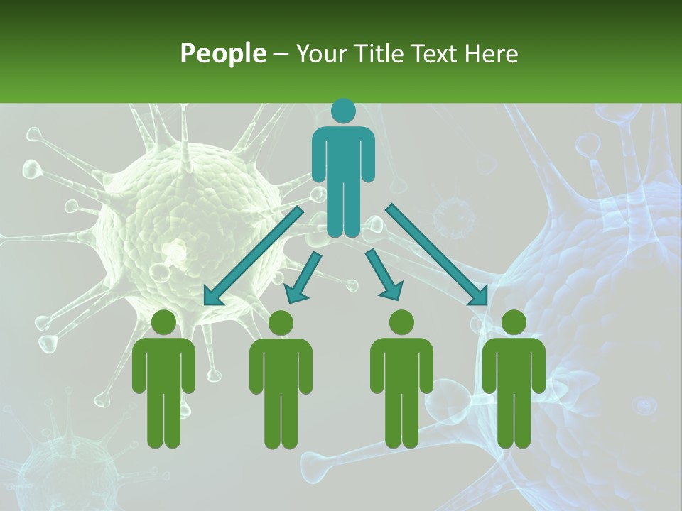 A Group Of Blue And Green Cells With The Words Name Of Presentation PowerPoint Template