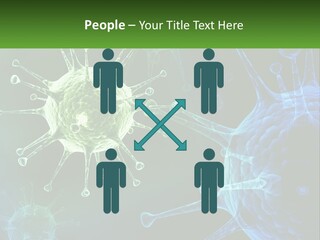 A Group Of Blue And Green Cells With The Words Name Of Presentation PowerPoint Template