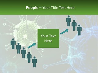 A Group Of Blue And Green Cells With The Words Name Of Presentation PowerPoint Template