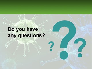 A Group Of Blue And Green Cells With The Words Name Of Presentation PowerPoint Template