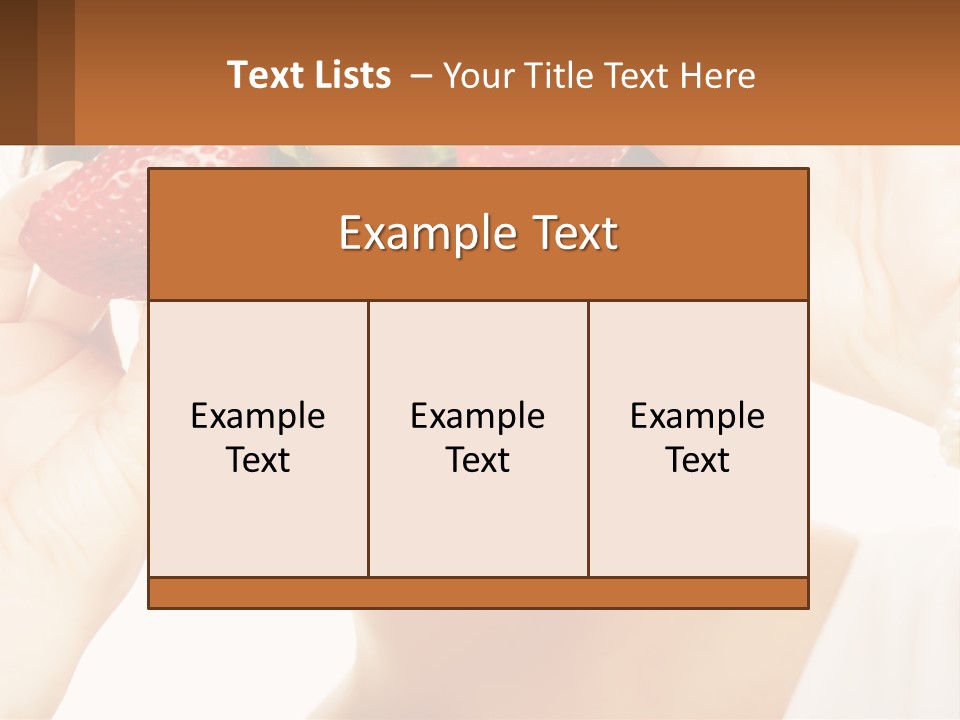 A Woman Holding Two Strawberries Over Her Eyes PowerPoint Template