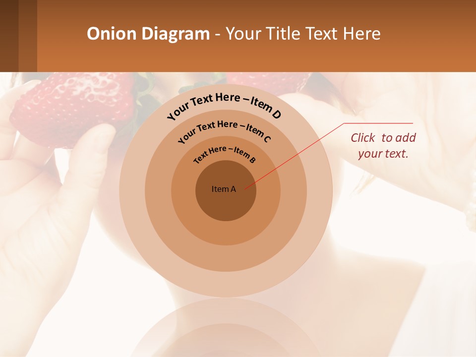 A Woman Holding Two Strawberries Over Her Eyes PowerPoint Template