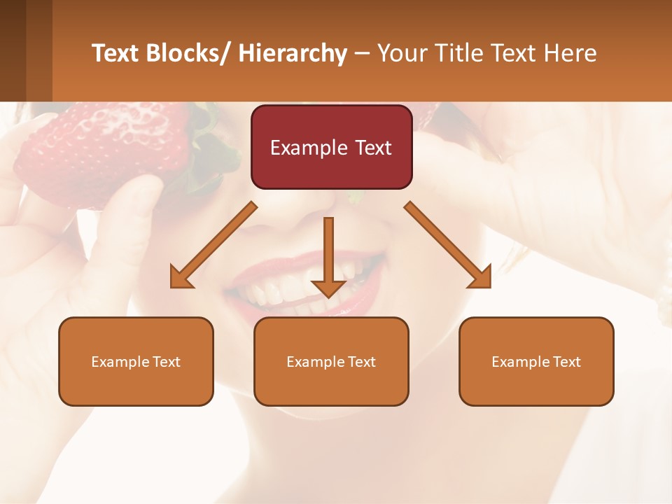 A Woman Holding Two Strawberries Over Her Eyes PowerPoint Template