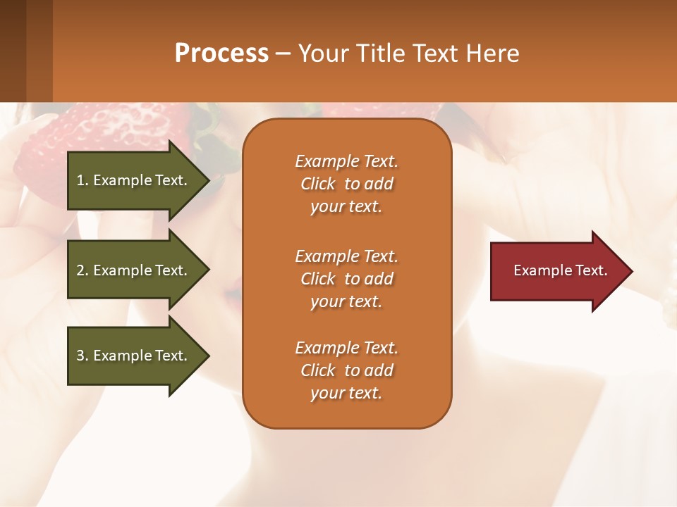 A Woman Holding Two Strawberries Over Her Eyes PowerPoint Template