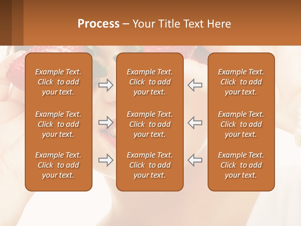 A Woman Holding Two Strawberries Over Her Eyes PowerPoint Template
