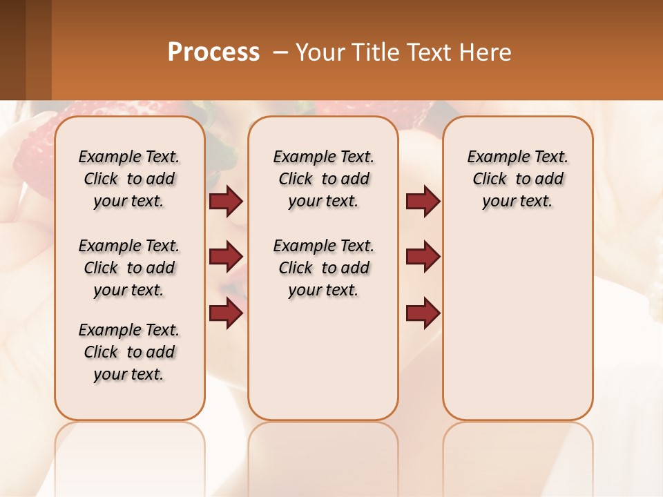 A Woman Holding Two Strawberries Over Her Eyes PowerPoint Template