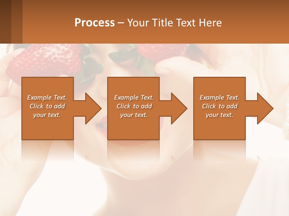 A Woman Holding Two Strawberries Over Her Eyes PowerPoint Template