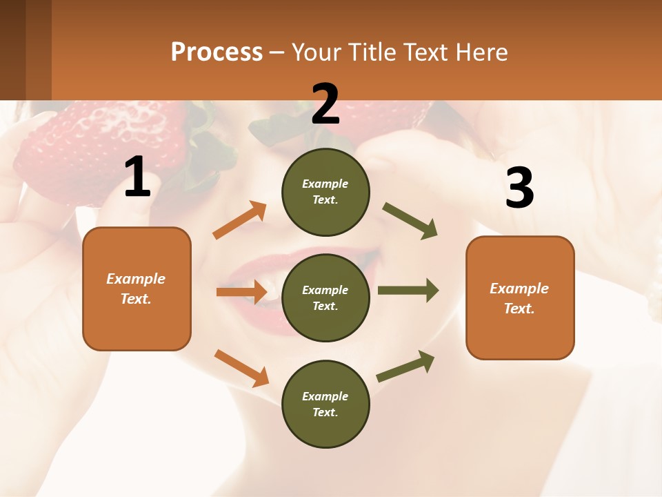 A Woman Holding Two Strawberries Over Her Eyes PowerPoint Template