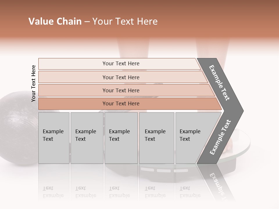A Person Standing On A Scale With A Ball And Chain PowerPoint Template
