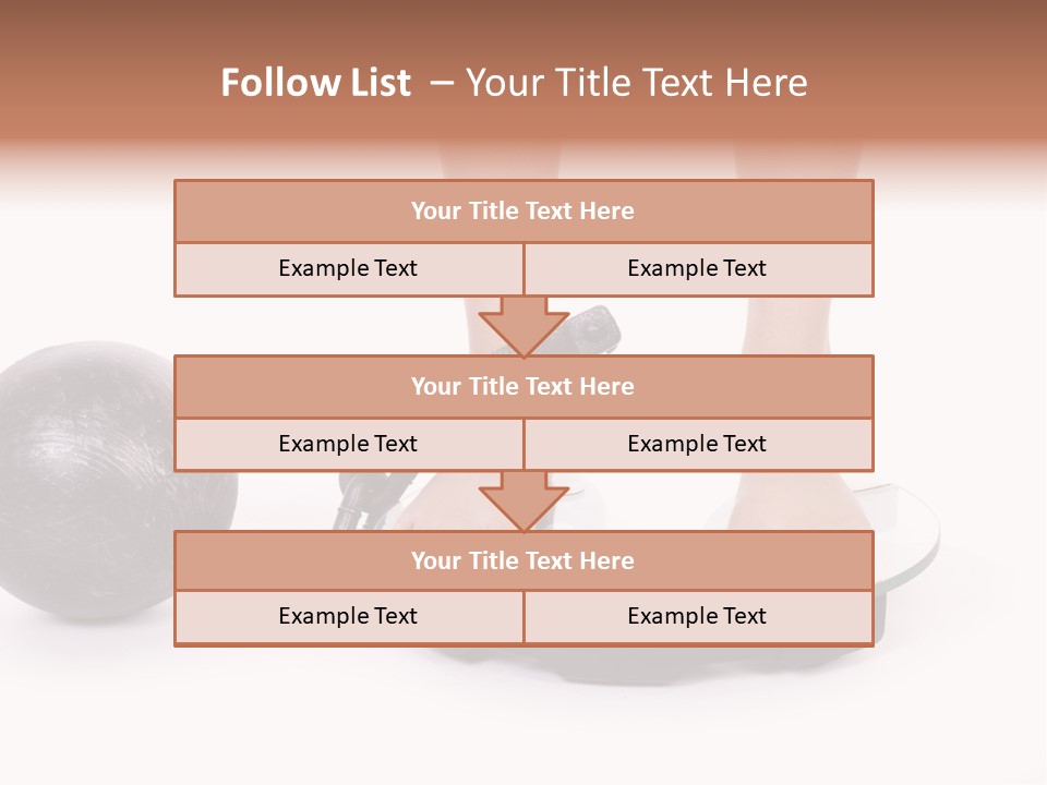 A Person Standing On A Scale With A Ball And Chain PowerPoint Template