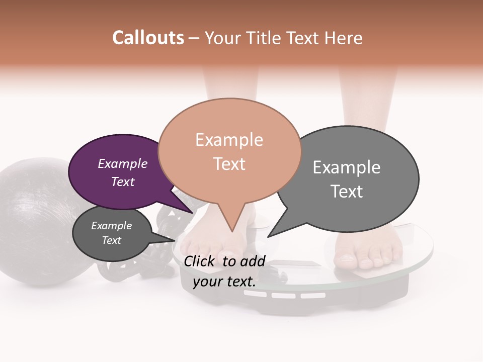 A Person Standing On A Scale With A Ball And Chain PowerPoint Template