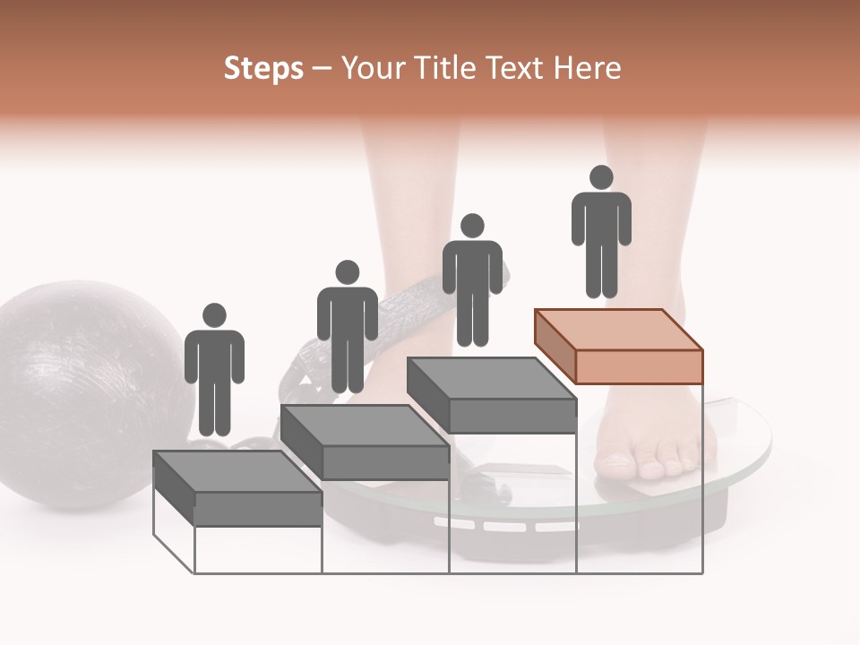 A Person Standing On A Scale With A Ball And Chain PowerPoint Template