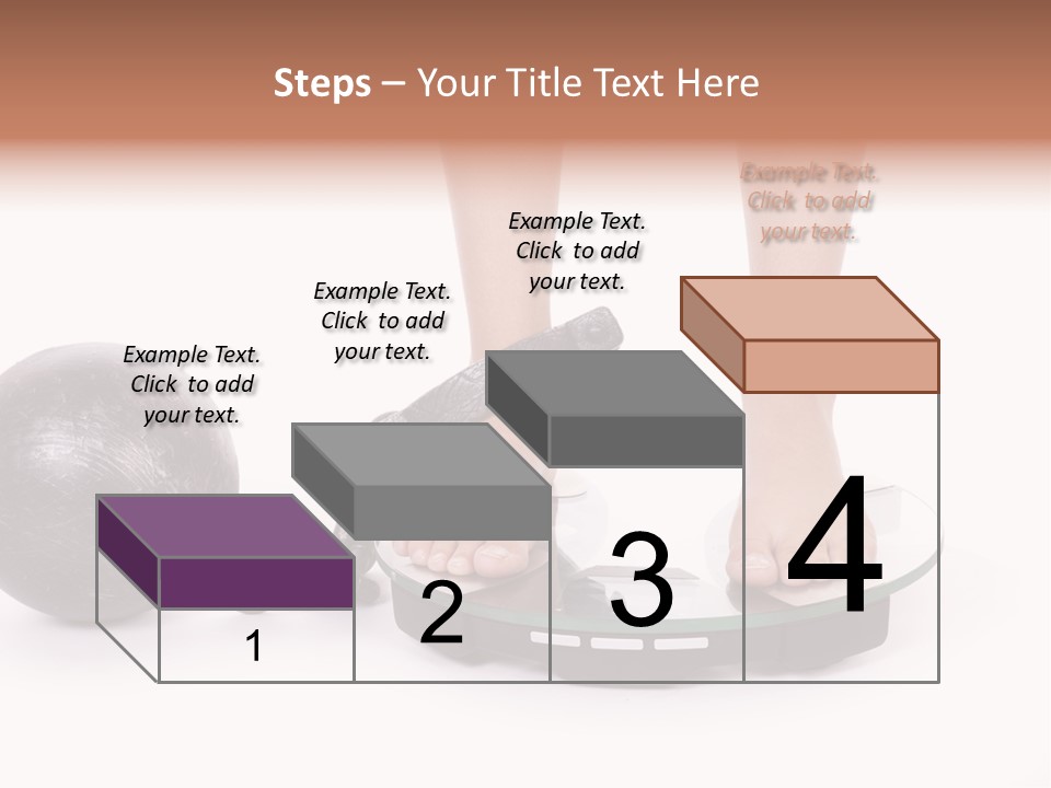 A Person Standing On A Scale With A Ball And Chain PowerPoint Template