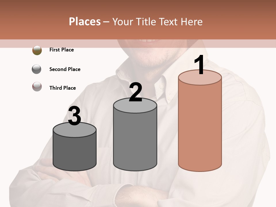 A Man In A Hat Is Standing With His Arms Crossed PowerPoint Template