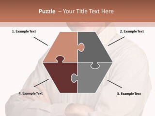 A Man In A Hat Is Standing With His Arms Crossed PowerPoint Template