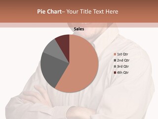 A Man In A Hat Is Standing With His Arms Crossed PowerPoint Template