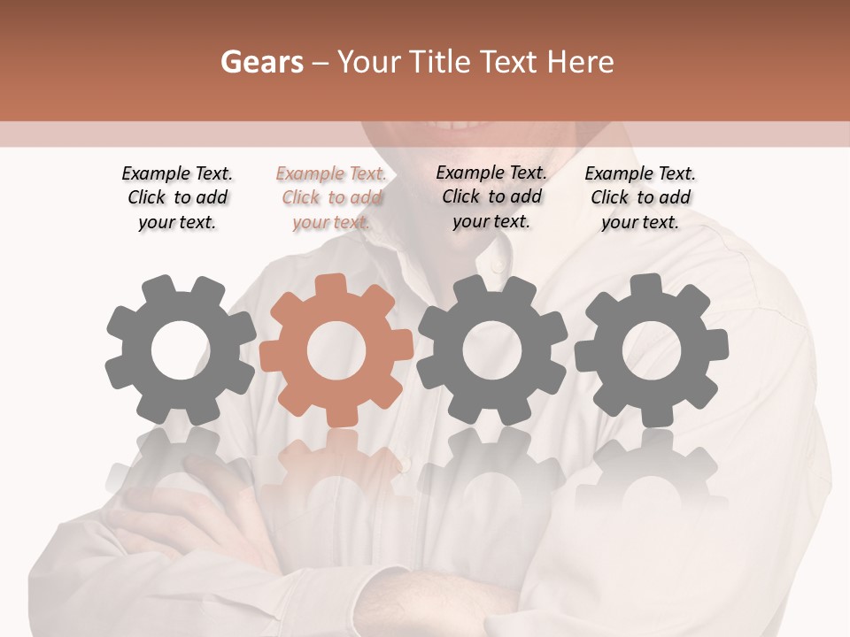 A Man In A Hat Is Standing With His Arms Crossed PowerPoint Template