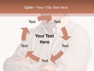 A Man In A Hat Is Standing With His Arms Crossed PowerPoint Template