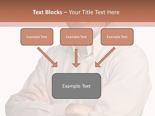 A Man In A Hat Is Standing With His Arms Crossed PowerPoint Template