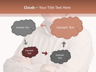 A Man In A Hat Is Standing With His Arms Crossed PowerPoint Template