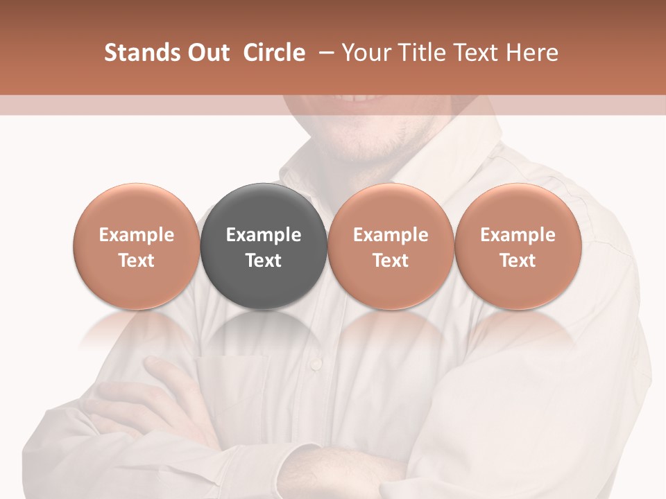 A Man In A Hat Is Standing With His Arms Crossed PowerPoint Template