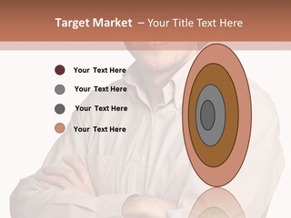 A Man In A Hat Is Standing With His Arms Crossed PowerPoint Template