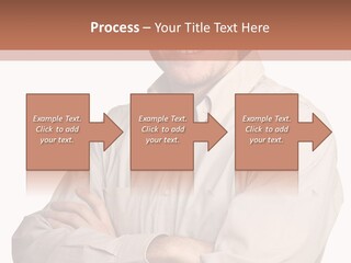 A Man In A Hat Is Standing With His Arms Crossed PowerPoint Template