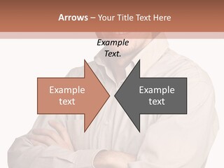 A Man In A Hat Is Standing With His Arms Crossed PowerPoint Template