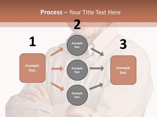 A Man In A Hat Is Standing With His Arms Crossed PowerPoint Template