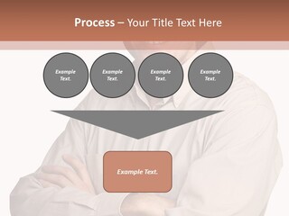 A Man In A Hat Is Standing With His Arms Crossed PowerPoint Template