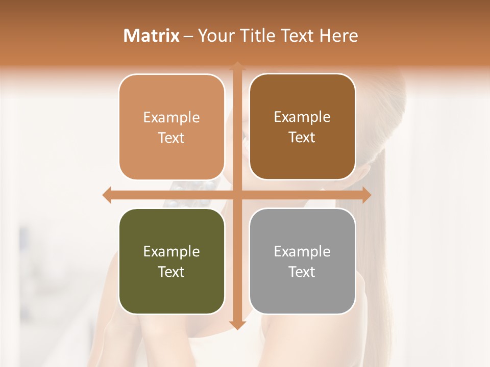 A Beautiful Woman Holding A Pill Pill Powerpoint Presentation Template PowerPoint Template