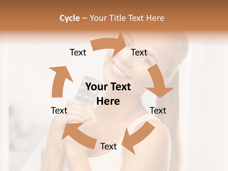 A Beautiful Woman Holding A Pill Pill Powerpoint Presentation Template PowerPoint Template