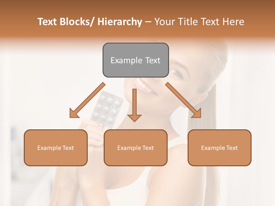 A Beautiful Woman Holding A Pill Pill Powerpoint Presentation Template PowerPoint Template