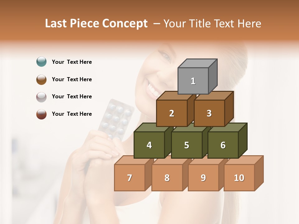 A Beautiful Woman Holding A Pill Pill Powerpoint Presentation Template PowerPoint Template