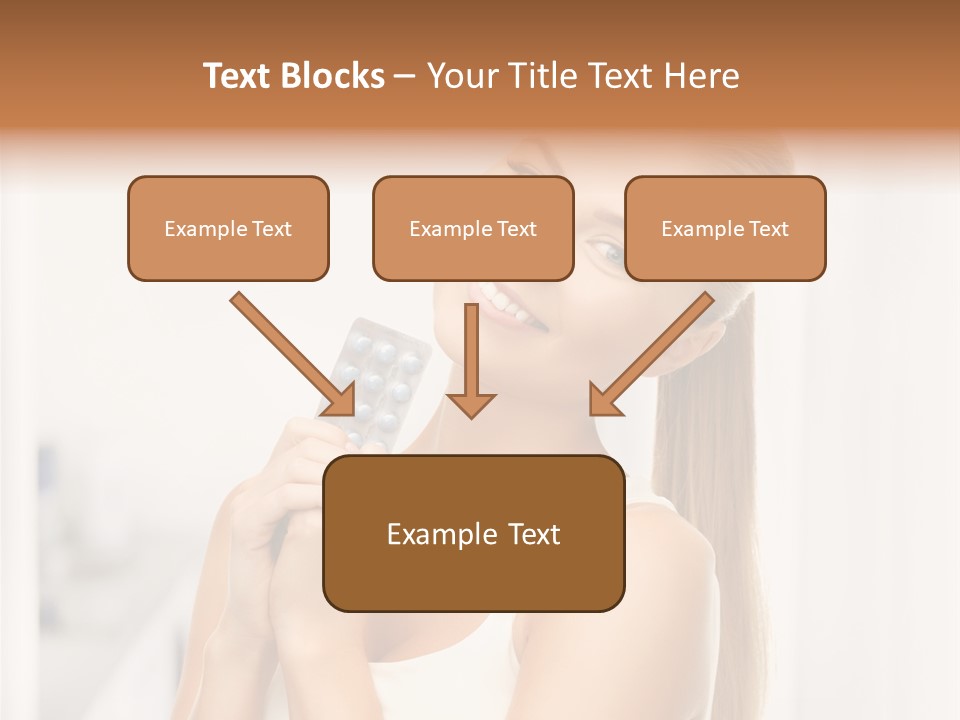 A Beautiful Woman Holding A Pill Pill Powerpoint Presentation Template PowerPoint Template