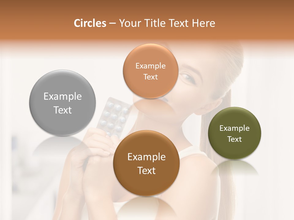 A Beautiful Woman Holding A Pill Pill Powerpoint Presentation Template PowerPoint Template