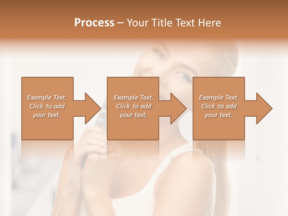 A Beautiful Woman Holding A Pill Pill Powerpoint Presentation Template PowerPoint Template