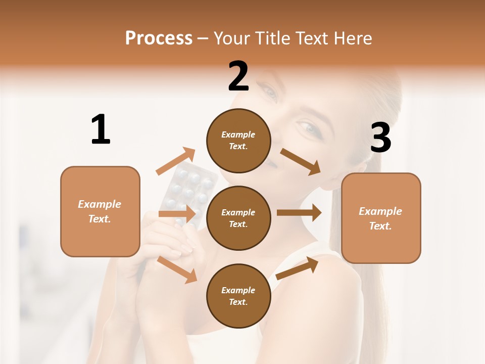 A Beautiful Woman Holding A Pill Pill Powerpoint Presentation Template PowerPoint Template